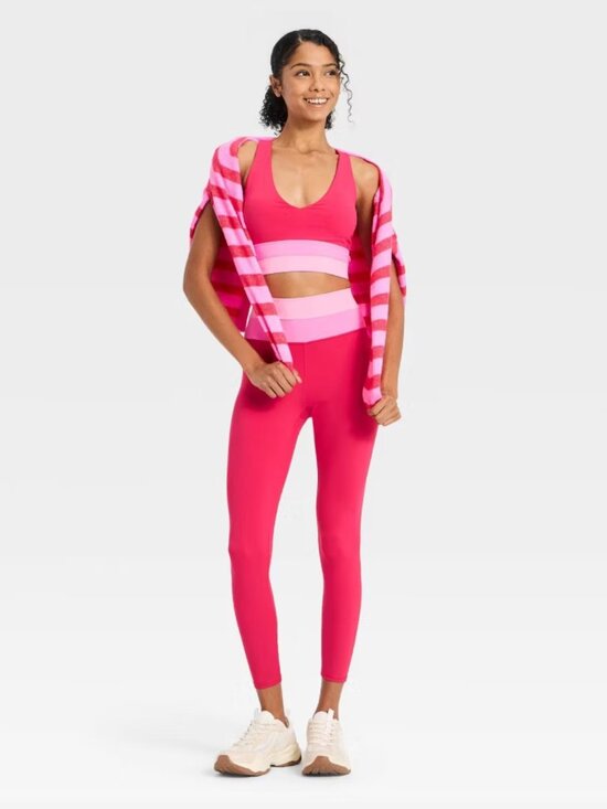 JoyLab Other - JoyLab High-Rise Colorblock Pink Workout Set